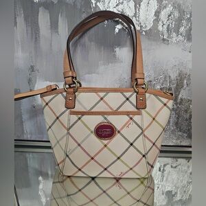 Coach Multicolor Plaid Shoulder Bag